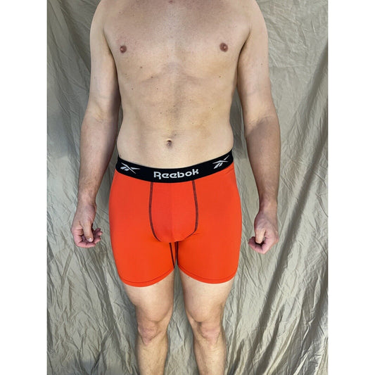 men's reebok Red/orange large compression boxer brief
