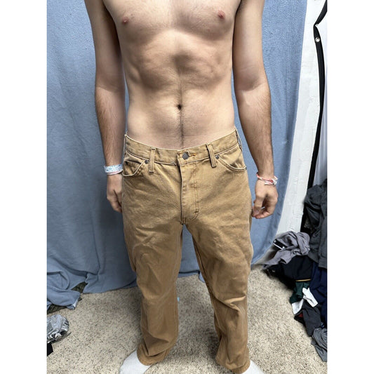 Men’s Khaki Dickies Relaxed Fit 32 X 34 Cargo Pants