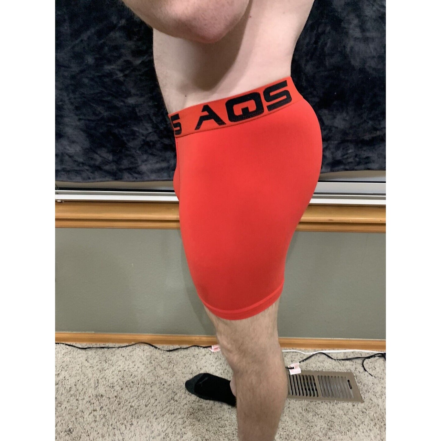 AQS Men’s XL Red Boxer Briefs Poly Lycra