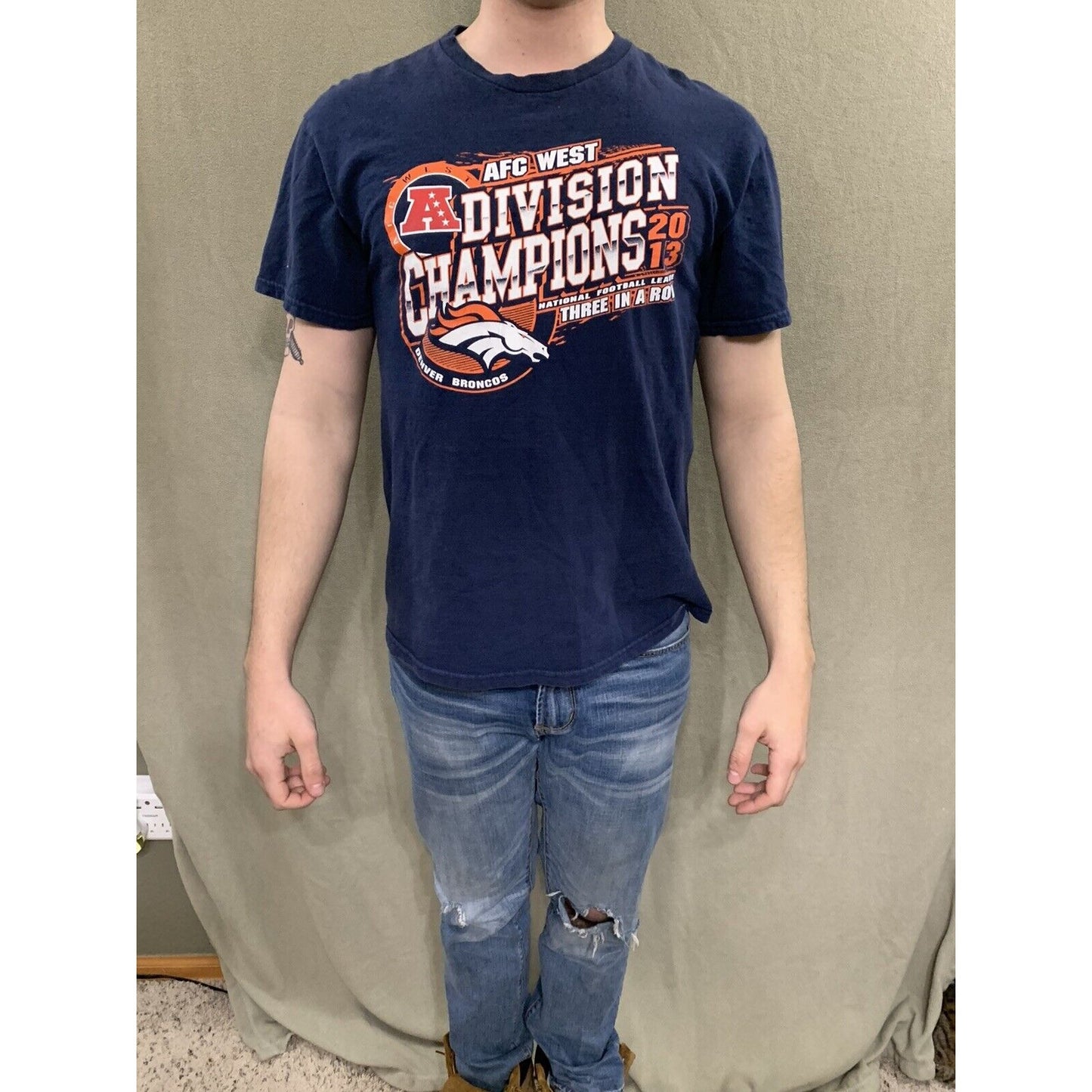 Men’s Denver Broncos 2013 AFC West Champs NFL Shirt