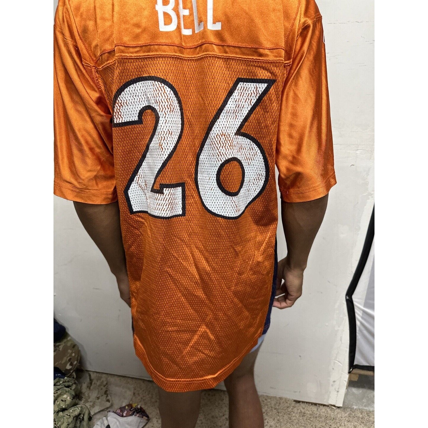 Men’s NFL Equipment Reebok Denver Broncos 26 Bell Football Jersey