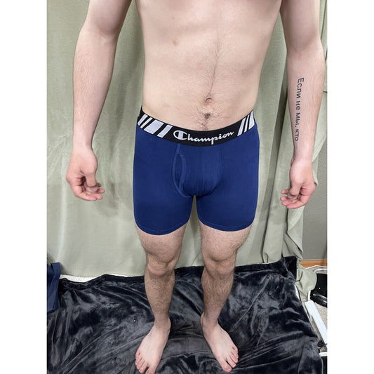 Men’s Champion Royal Blue Boxer Briefs Size Large