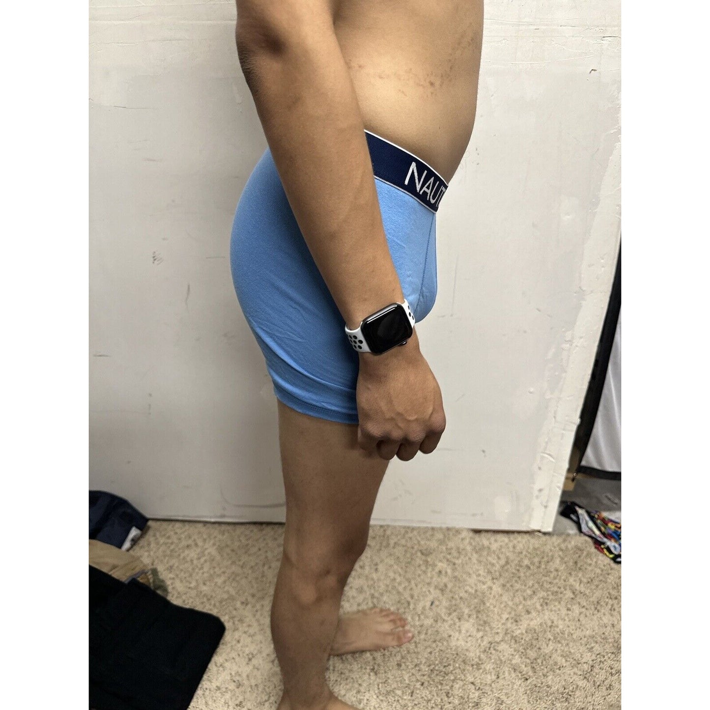 Men’s Nautica Light Blue Boxer Briefs Medium