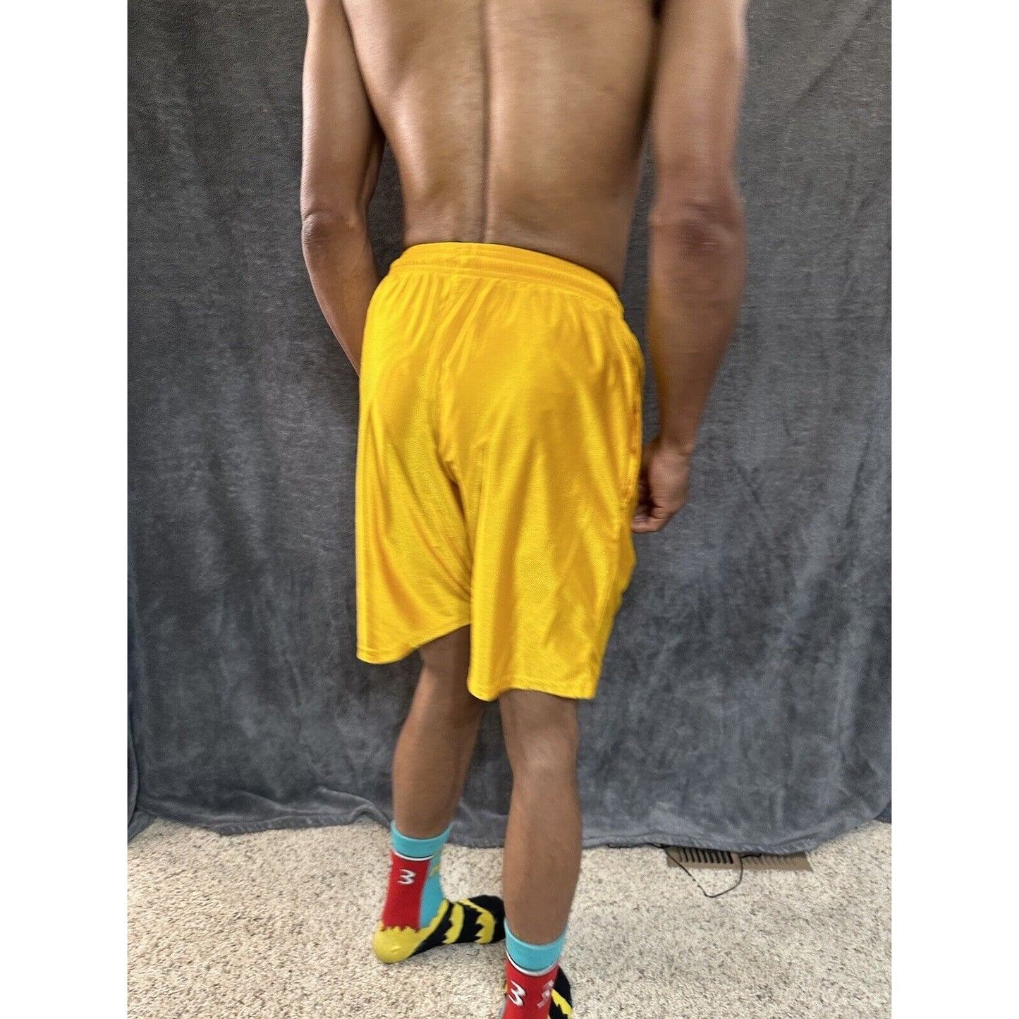 Men’s Gold Dazzle Medium Russell Athletic Shorts With Pockets