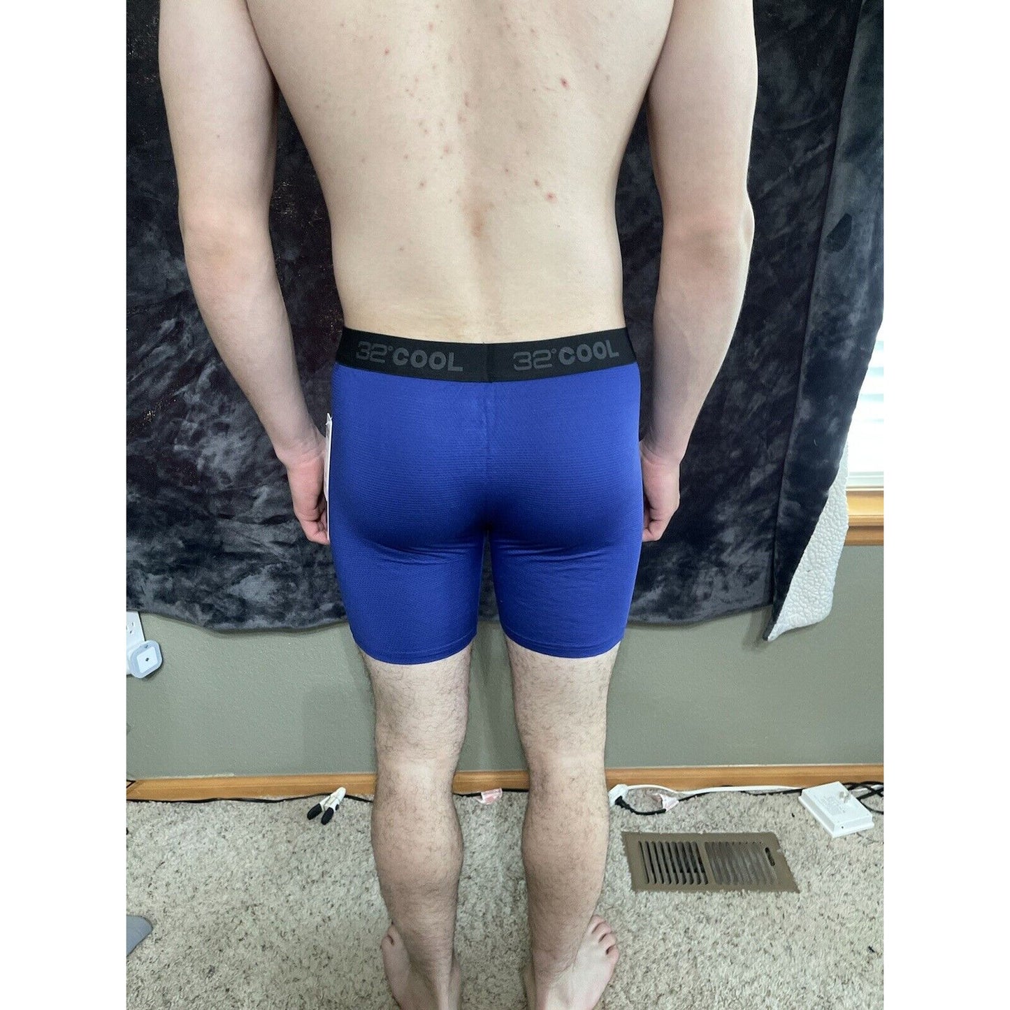 Men’s Medium 32 Degree Cool Blue Boxer Briefs New