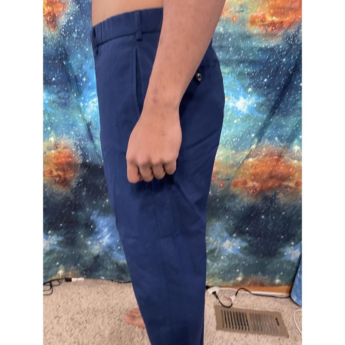 Men’s Air Force USAFA cadet 36L  trousers pants poly wool ~31” Inseam Civil Air