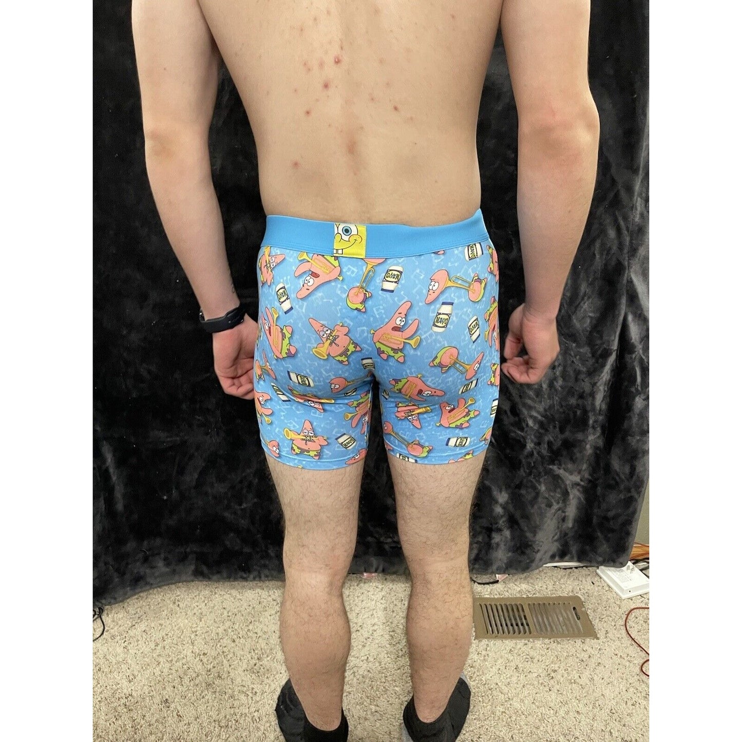 Men’s Crazy Boxer Spongebob Squarepants Size Small Boxer Briefs Light Blue