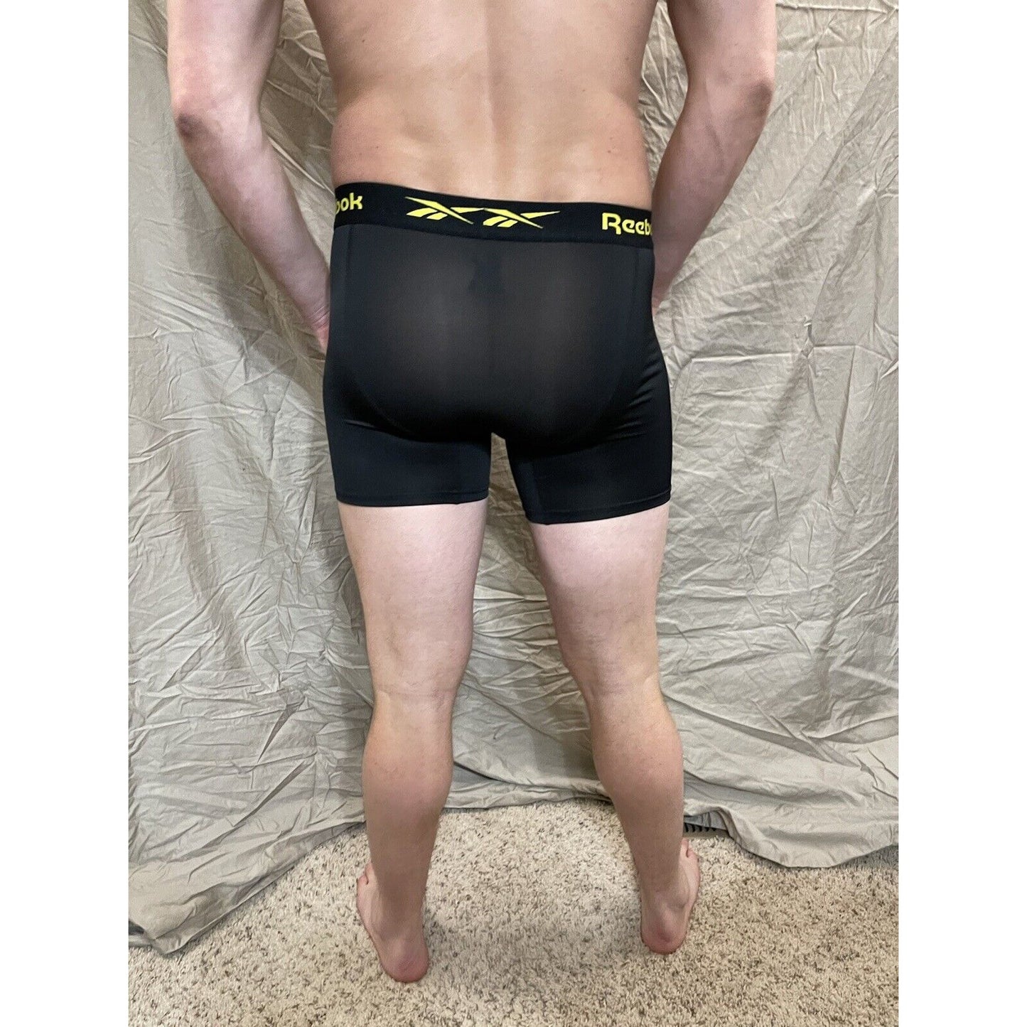 men's reebok black compression shorts medlum