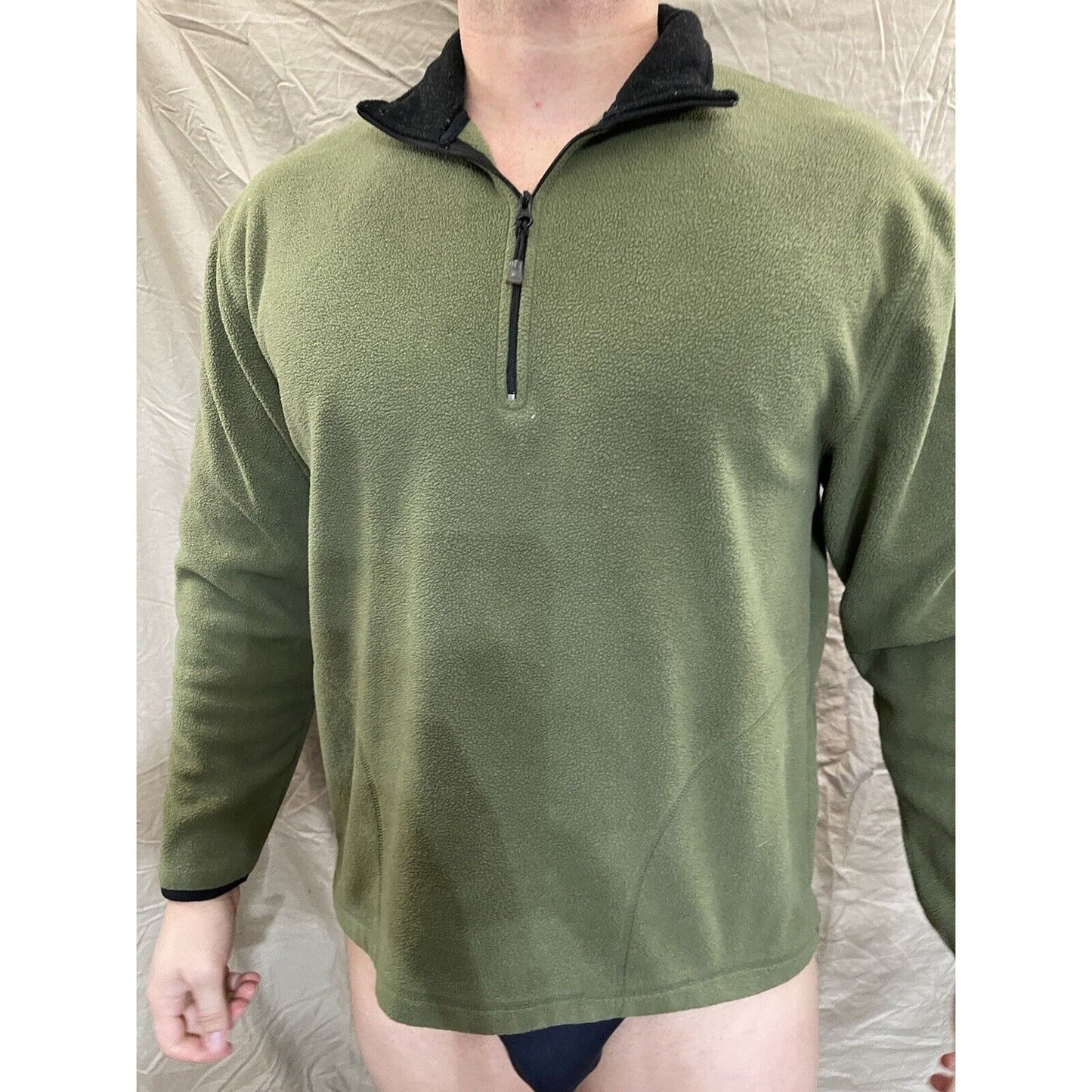 Men's Old Navy Classic Large green quarter zip pullover fleece