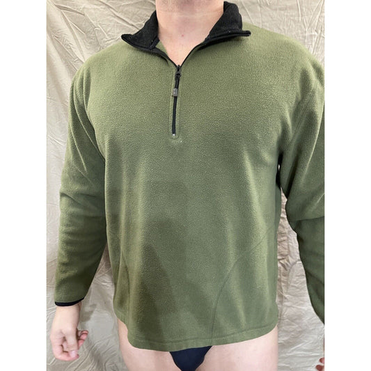 Men's Old Navy Classic Large green quarter zip pullover fleece