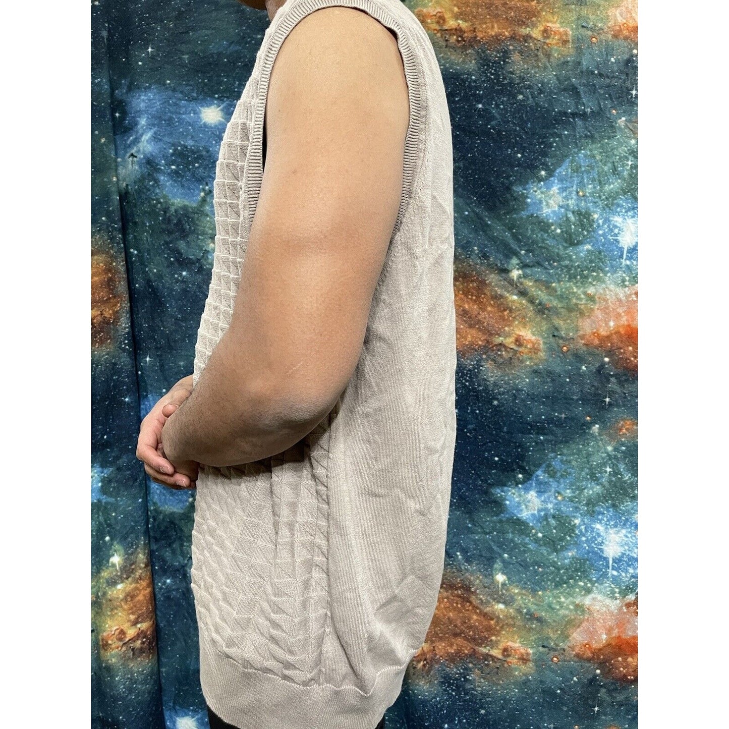 Men’s David Taylor Collection 2XLT Tan Sweater Vest