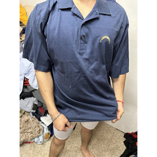 Men’s Blue San Diego Chargers Greg Normal XL Polo Shirt Dark Blue