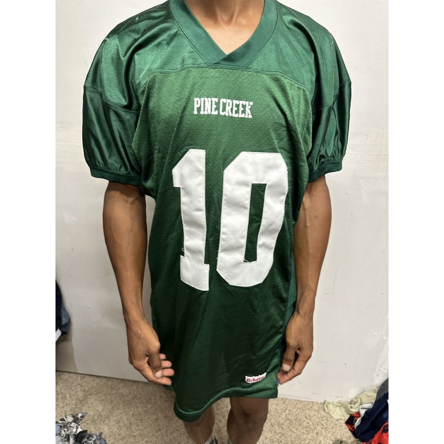 Men’s Medium Pine Creek High School Football Jersey Green #10 Riddell