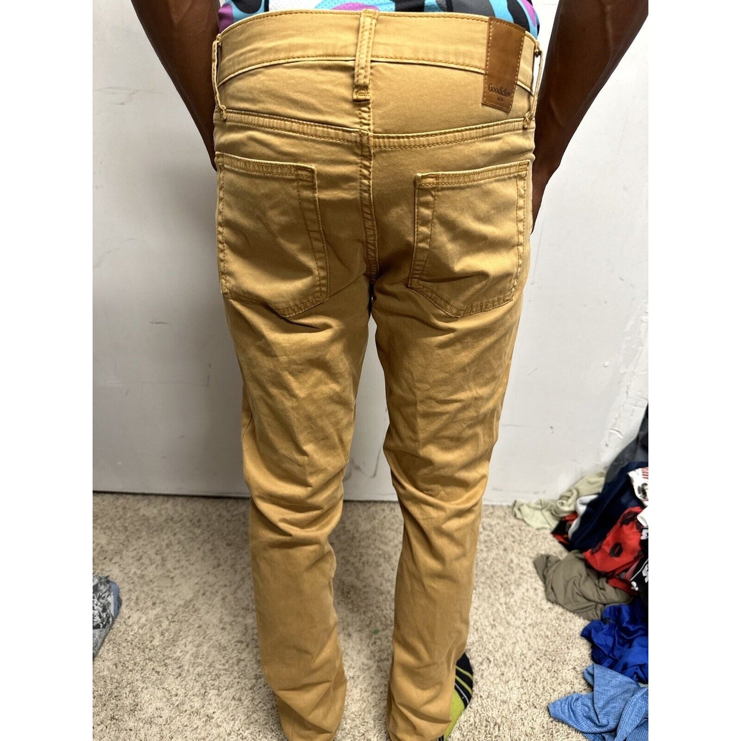 Men’s Goodfellow Total Flex Khaki Slim Straight 30 X 32 Pants
