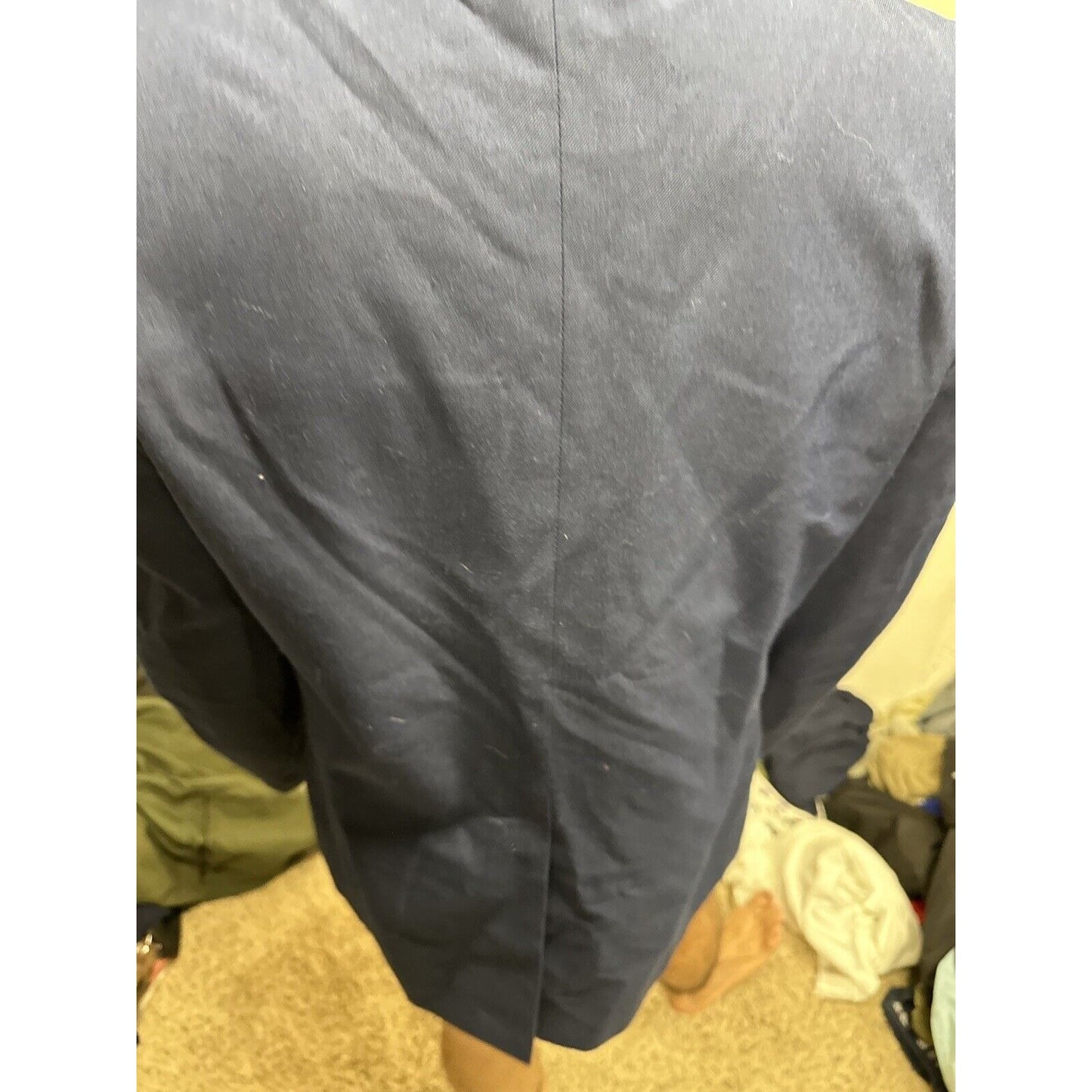 Men’s USAF Air Force Service Dress Coat Jacket Uniform 40R With Sewn Rank