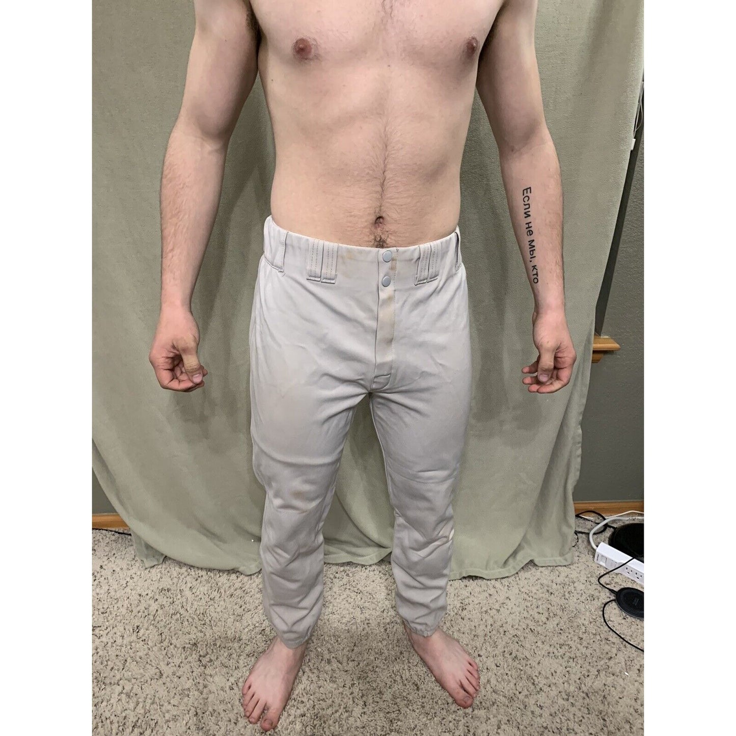 Men's Speedline Pro Pak Baseball Pants Size 30  Gray
