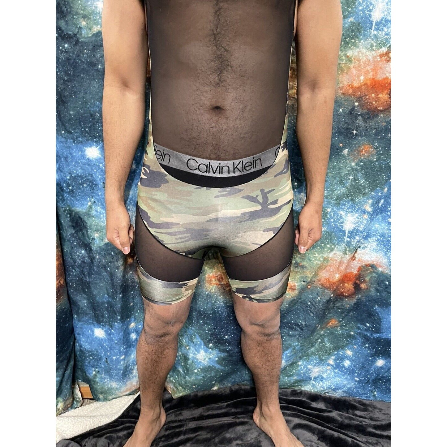 Livingly Light Men’s Camo One Piece Wrestling Singlet Leotard Large Military