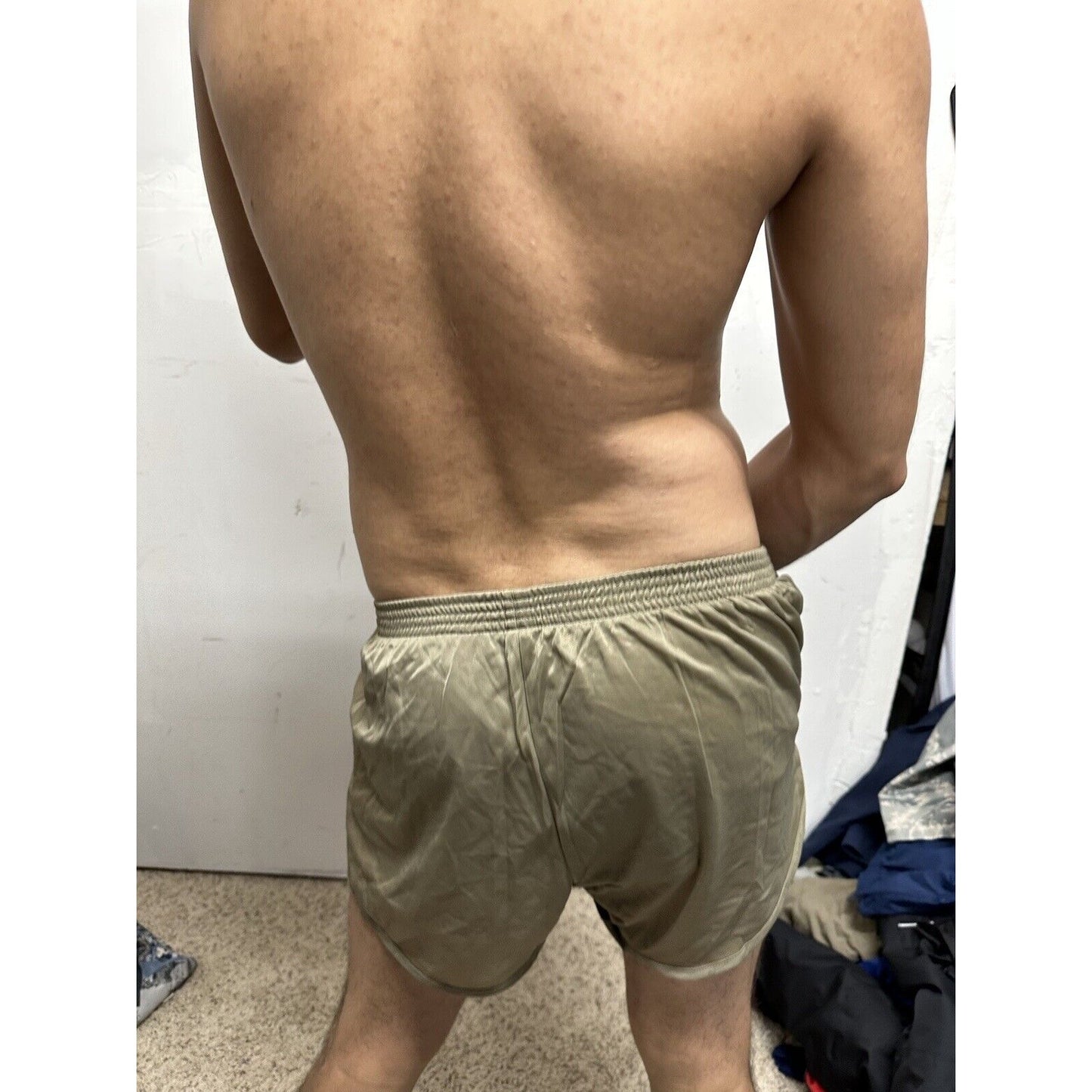 Tan Nylon Soffe Ranger Panties Silkies Running Track Shorts - Men's Medium