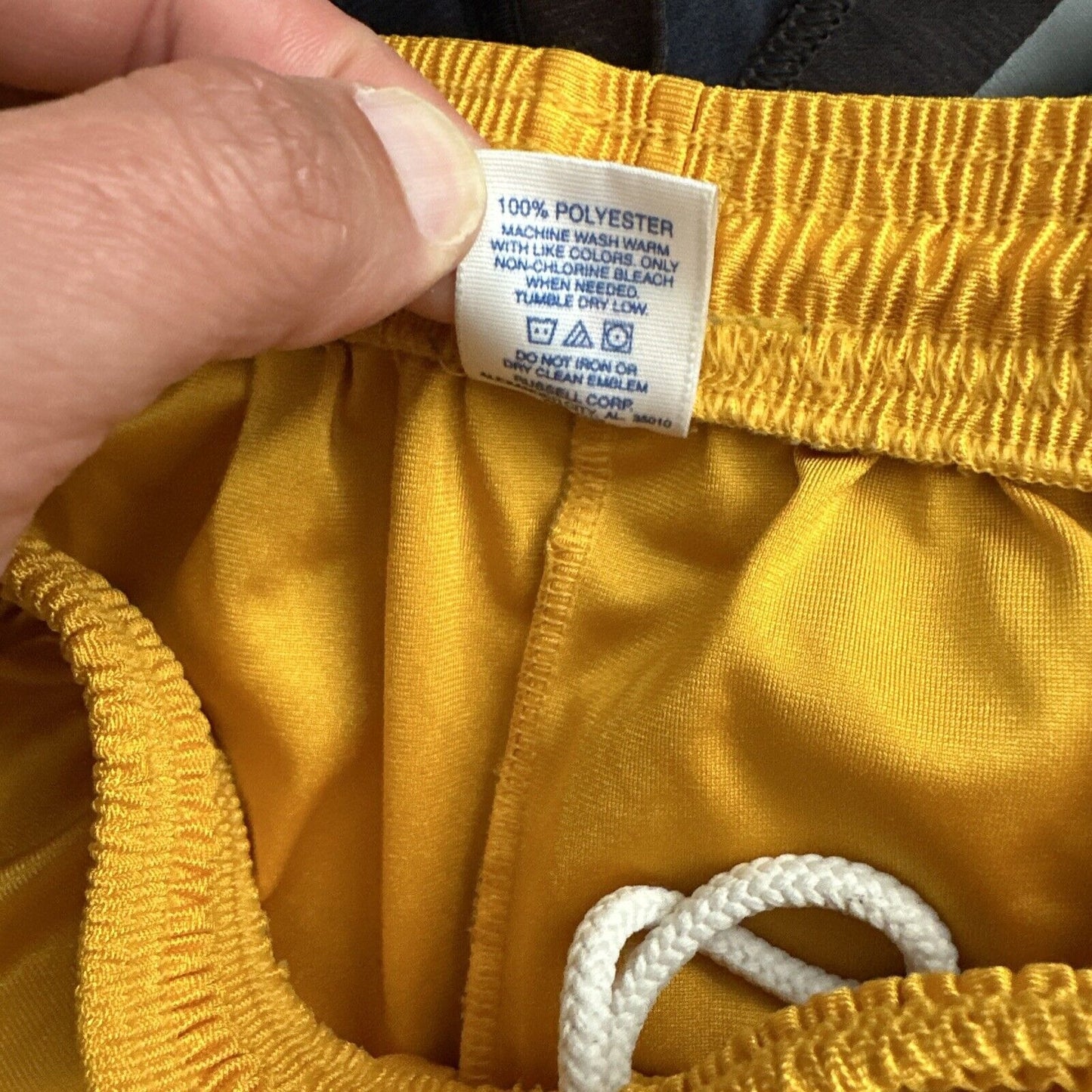Men’s Gold Dazzle Medium Russell Athletic Shorts With Pockets