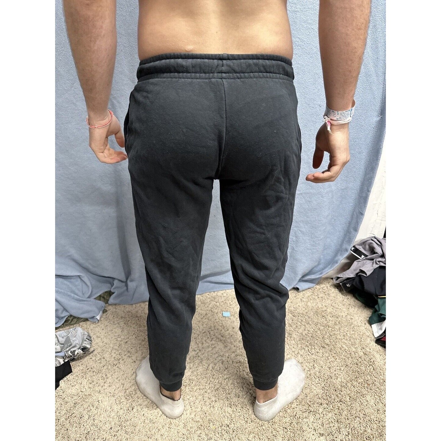 Men’s Small Nike Black Cotton Poly Sweat Pants With Pockets