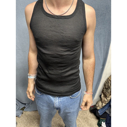 Men’s Black Medium Spyder Tank Top Muscle Shirt