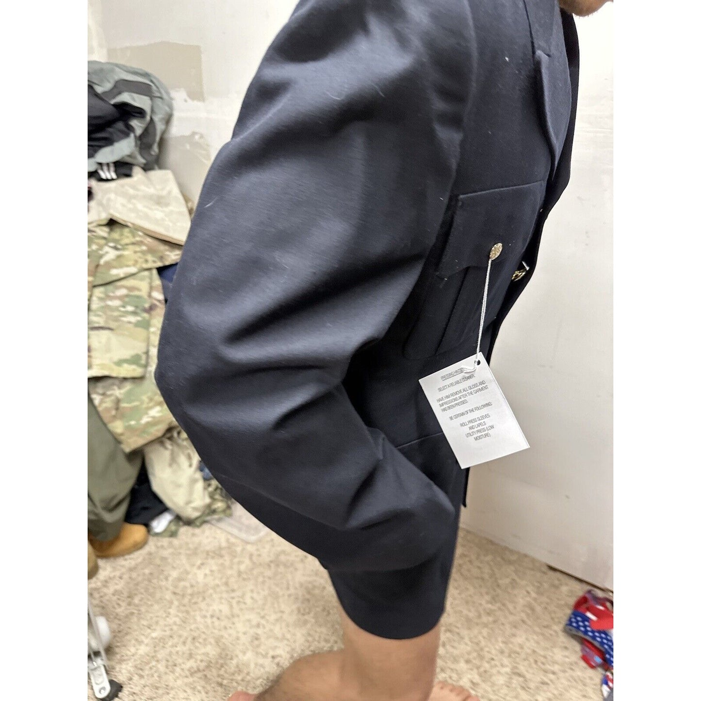 Men’s Army Coat Poly Wool Army Blue 450 42RC DSCP Dress Coat Uniform