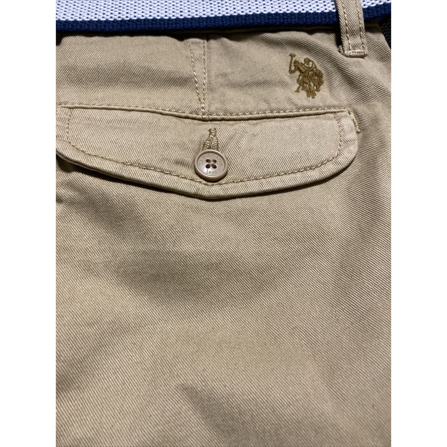 US Polo Assn.  Men’s size 34x10 Belted Khaki shorts New with Tags