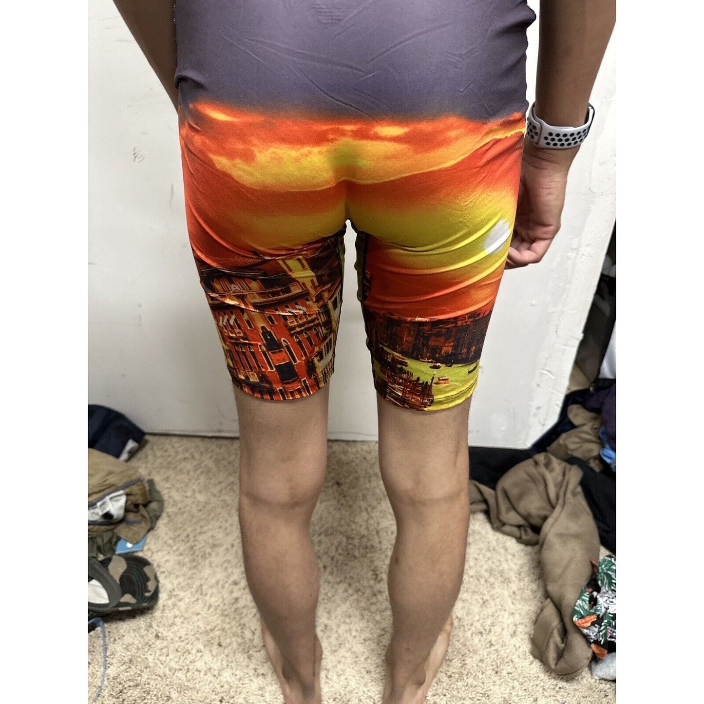 Men’s European Sunset Orange Ethika Large Boxer Briefs