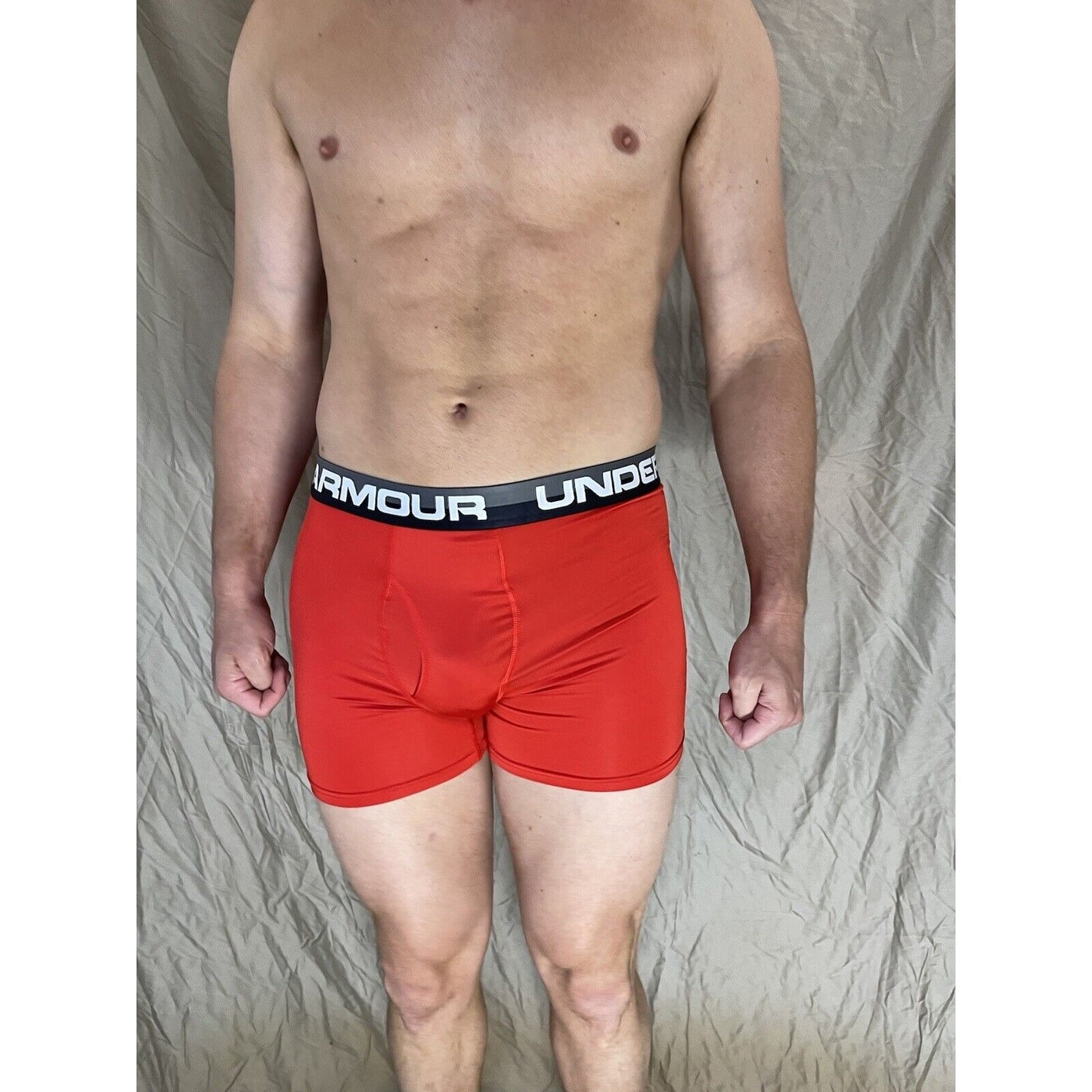 boys youth xl under armour boxerjock red with black and gray band