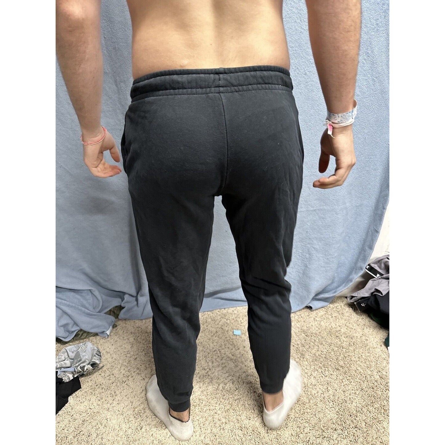 Men’s Small Nike Black Cotton Poly Sweat Pants With Pockets