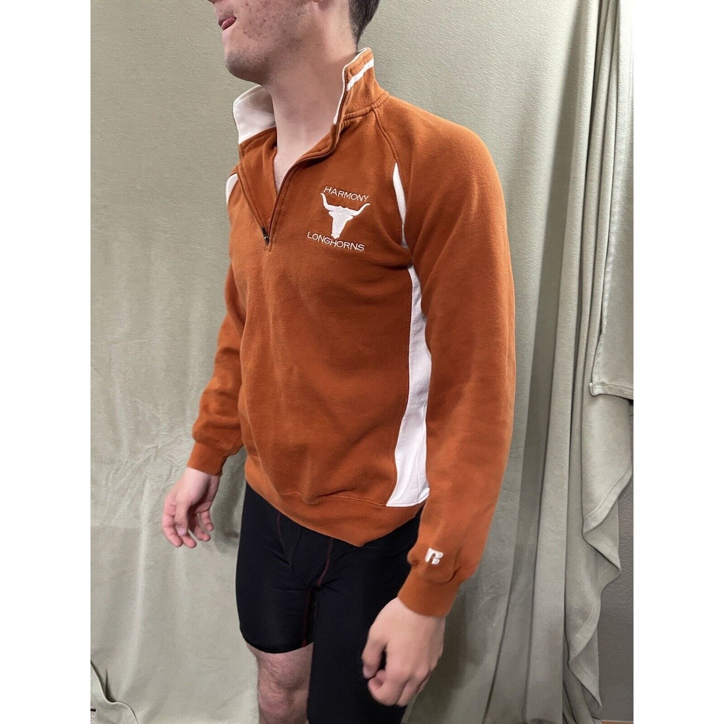 Russell Athletic Team Issue Small 1/4 Zip Harmony Longhorns