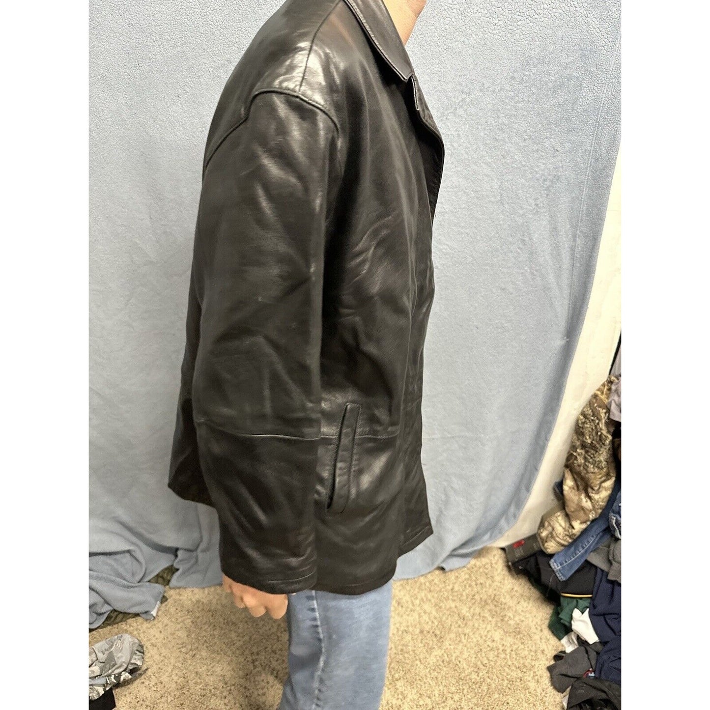 Men’s Tibor Leathers XL Leather Jacket Black Jacket Only