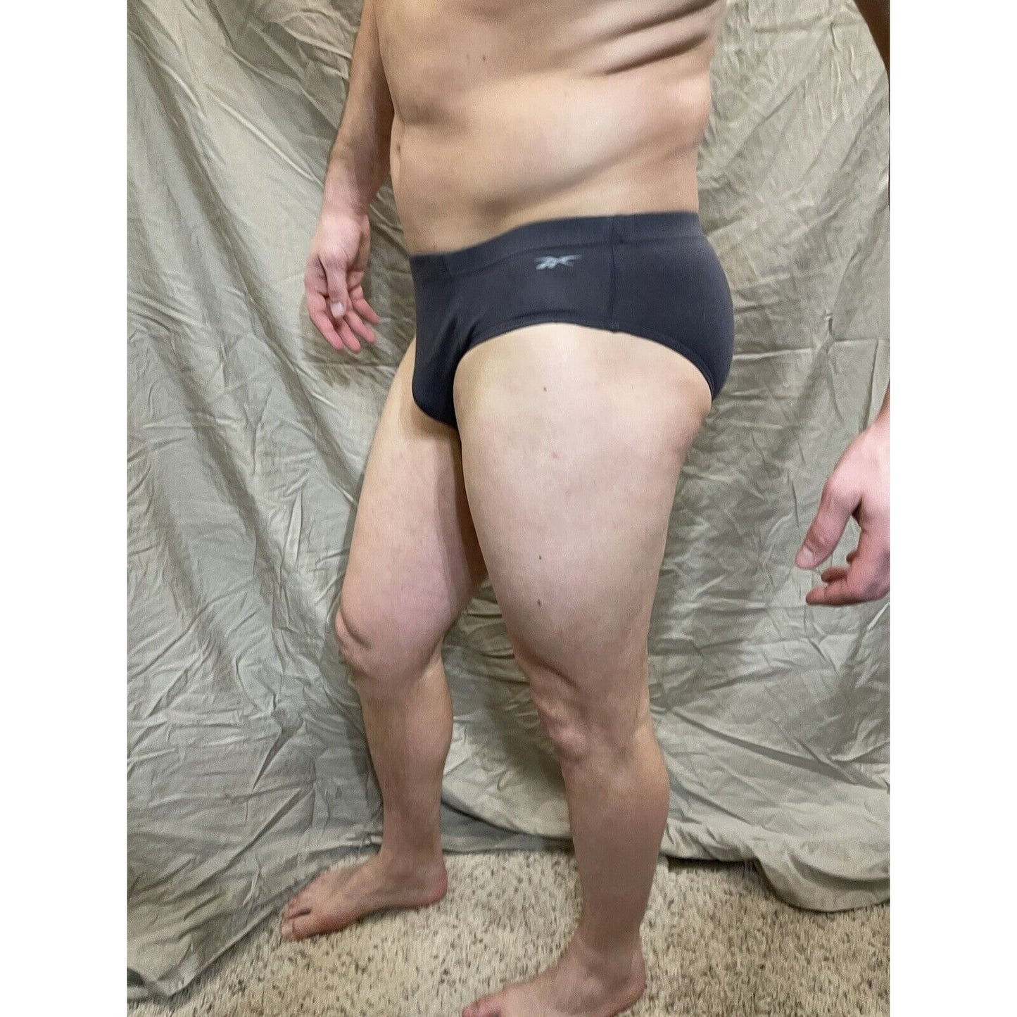 men's reebok small dark gray briefs athletic cut New And Unworn