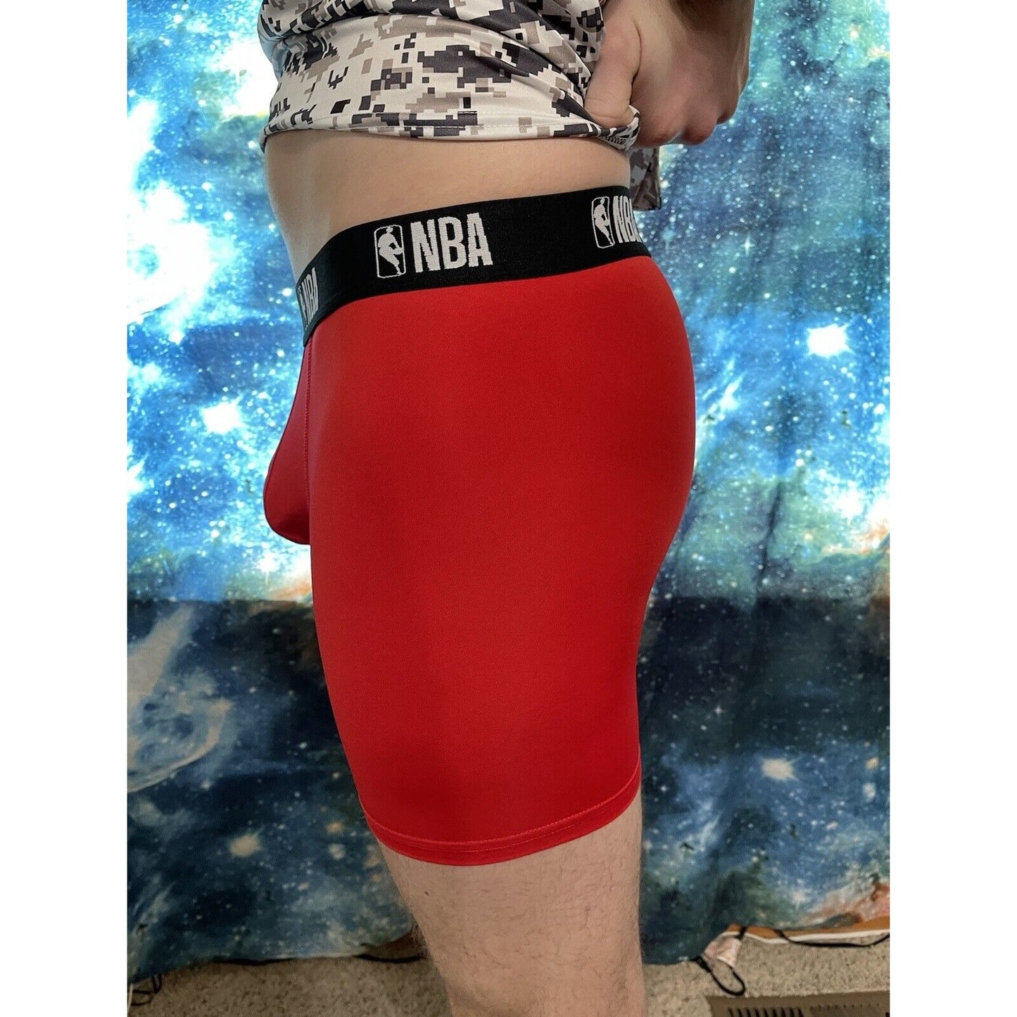 Men's NBA Small Red Compression Shorts