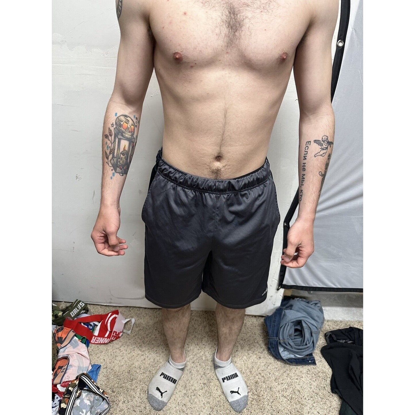Men’s Gray Russell Athletics Medium Shorts