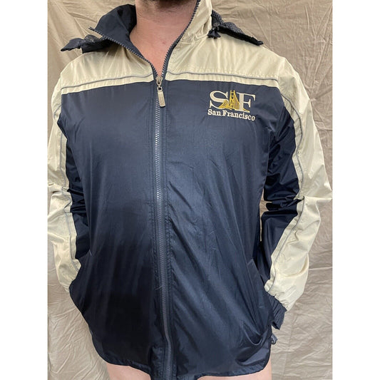Men's Gogo Sports blue mediuk windbreaker full zip San Francisco