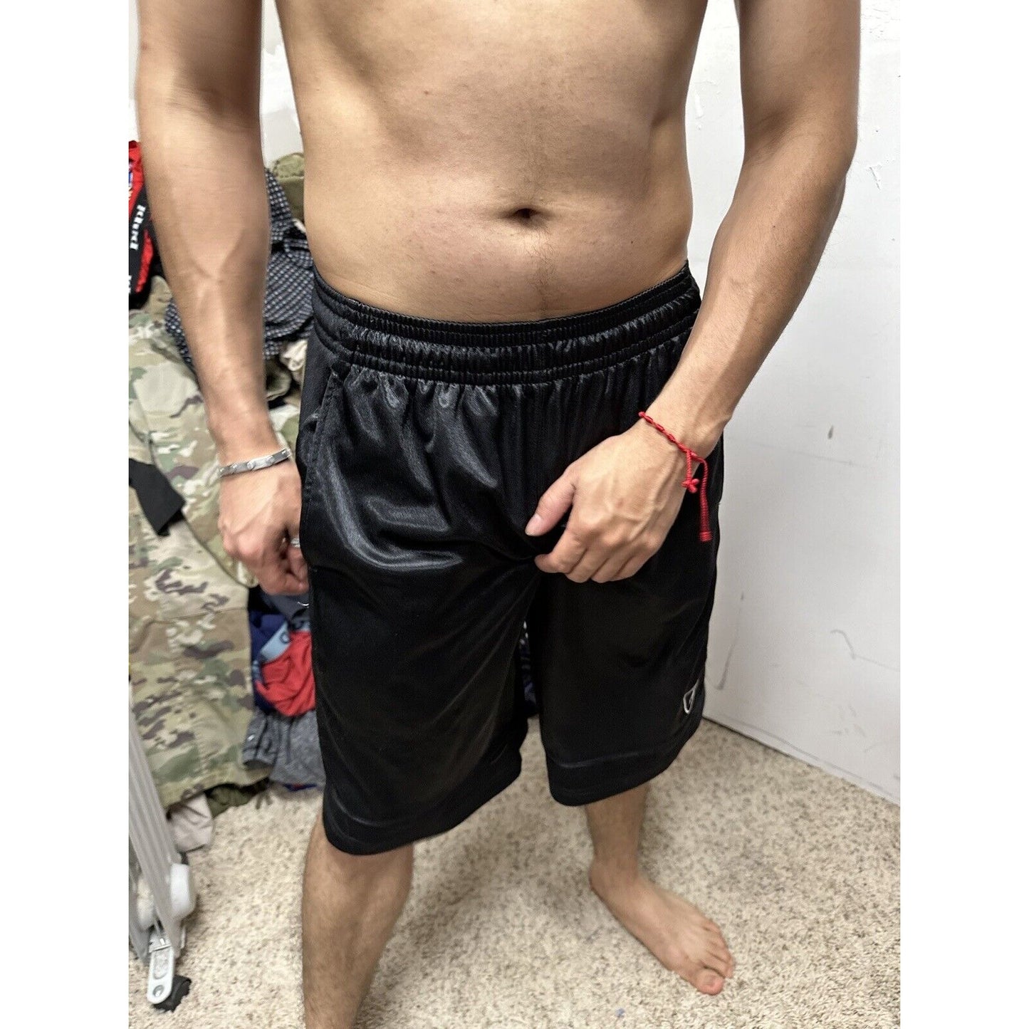 Men’s Black And1 Small Athletic Shorts With Pockets