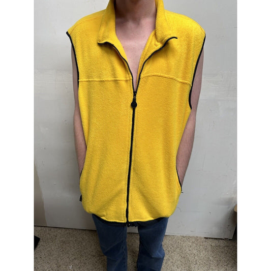 men’s XL prospirit yellow zip up sleeveless vest