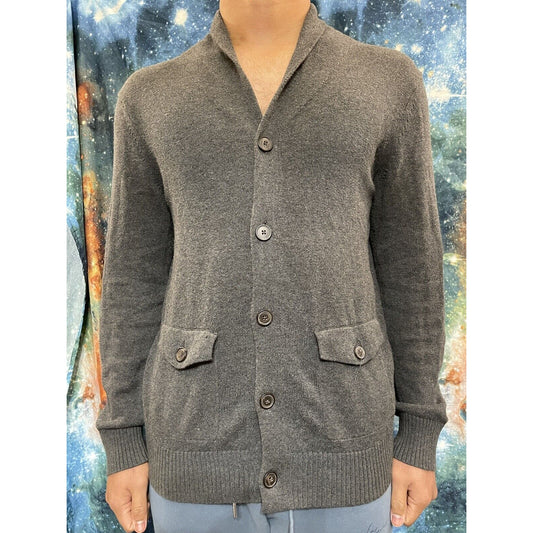 Men’s Banana Republic Medium Button up sweater long sleeve gray