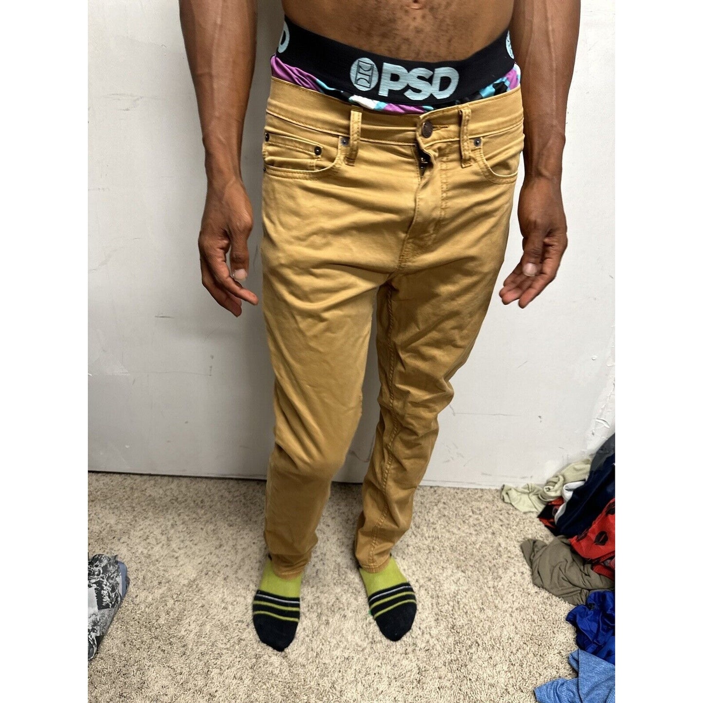 Men’s Goodfellow Total Flex Khaki Slim Straight 30 X 32 Pants
