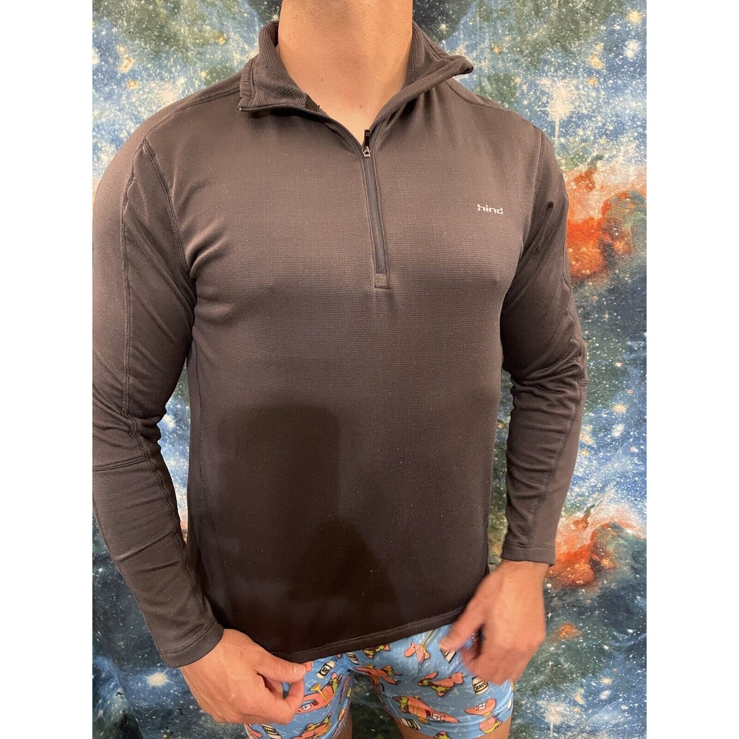 Men’s Hind Large Gray 1/4 zip pullover jacket