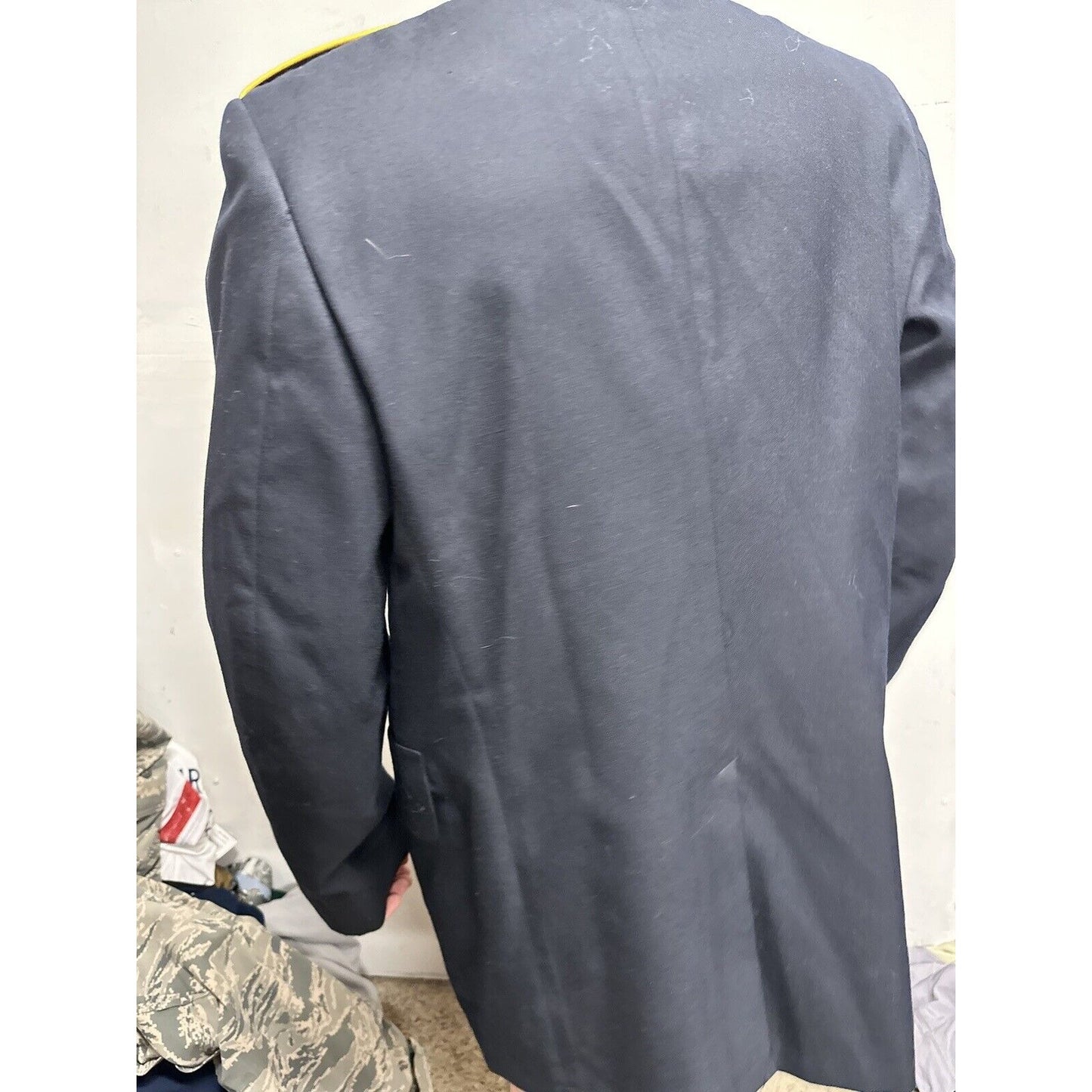 Men’s Army Coat Poly Wool Army Blue 450 42 LC Uniform Service Dress Top Coat