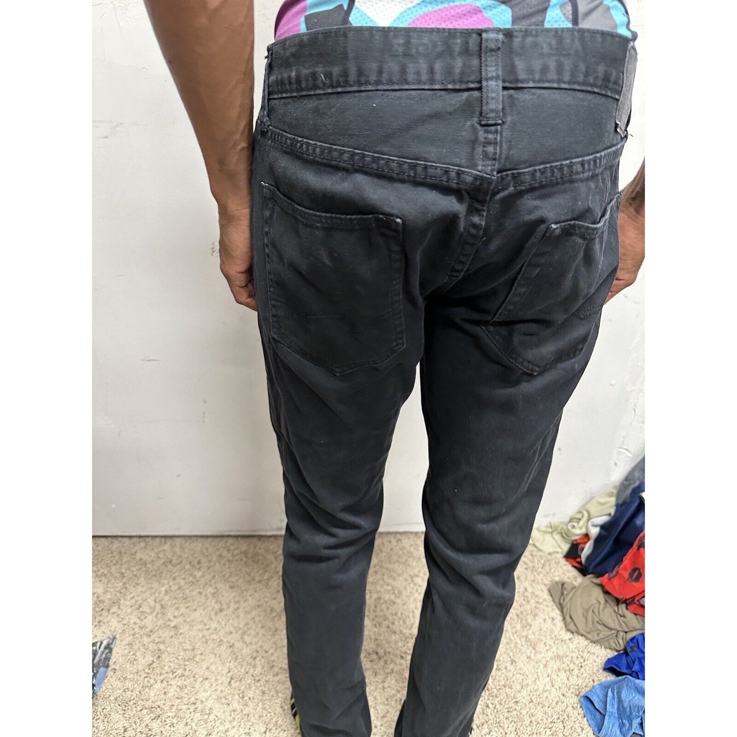 Men’s Black 30 X 34 American Eagle Slim Straight Jeans