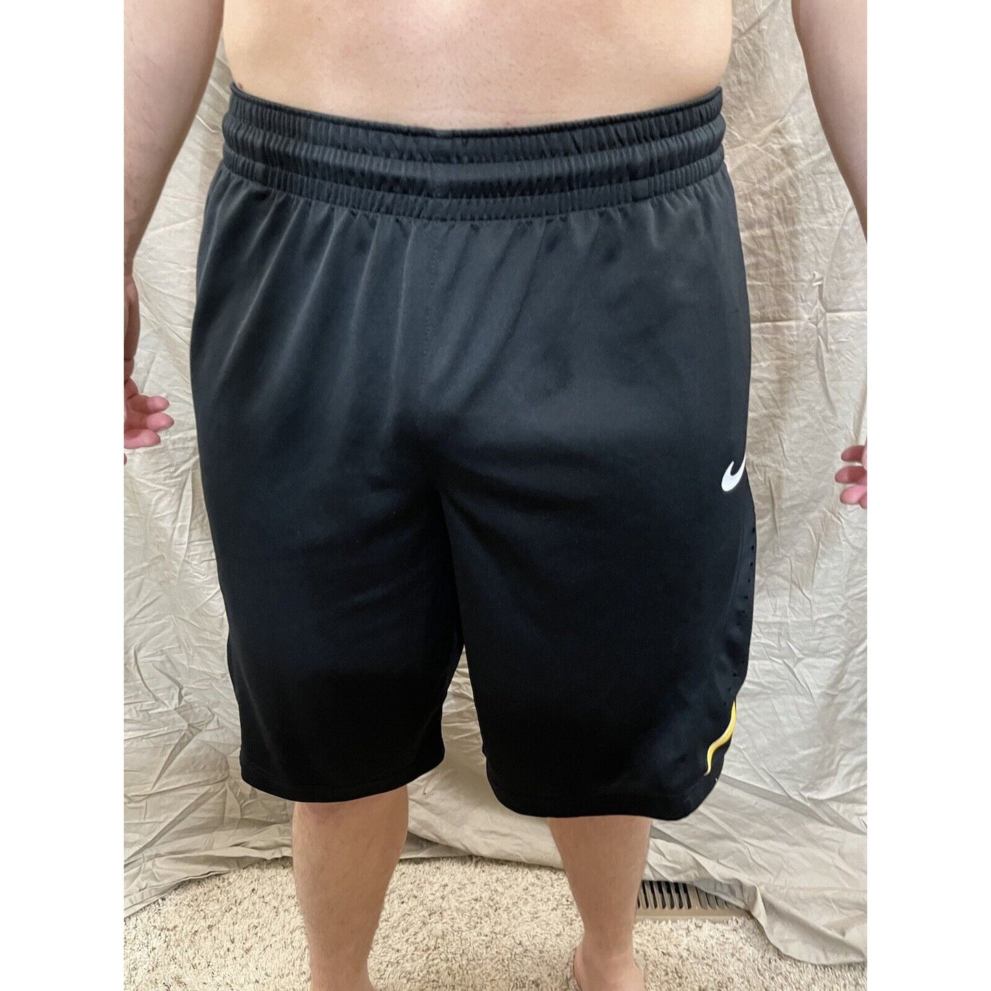 men's black nike dri-fit medium iowa shorts