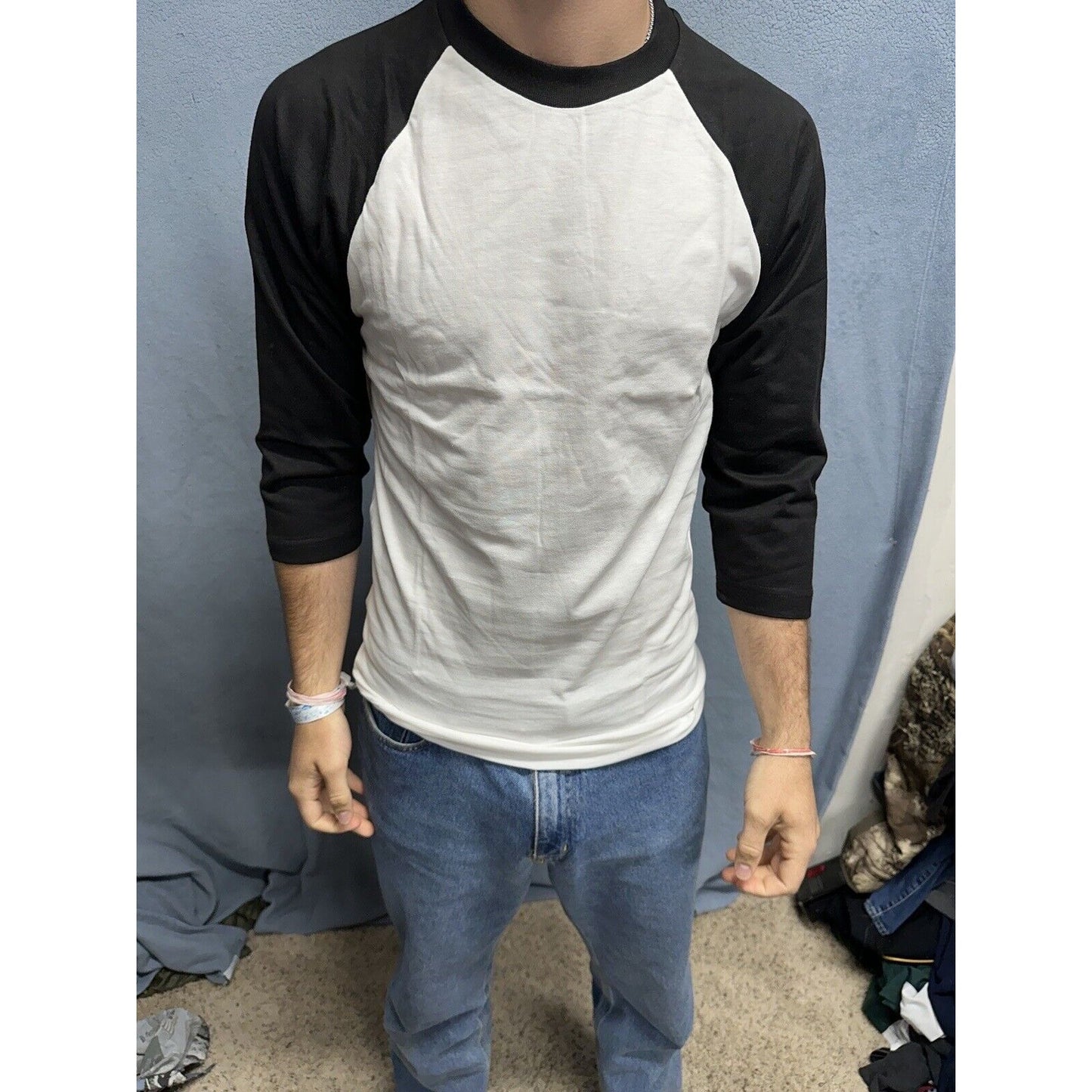 Men’s Black And White Champro Small Baseball Undershirt Jersey