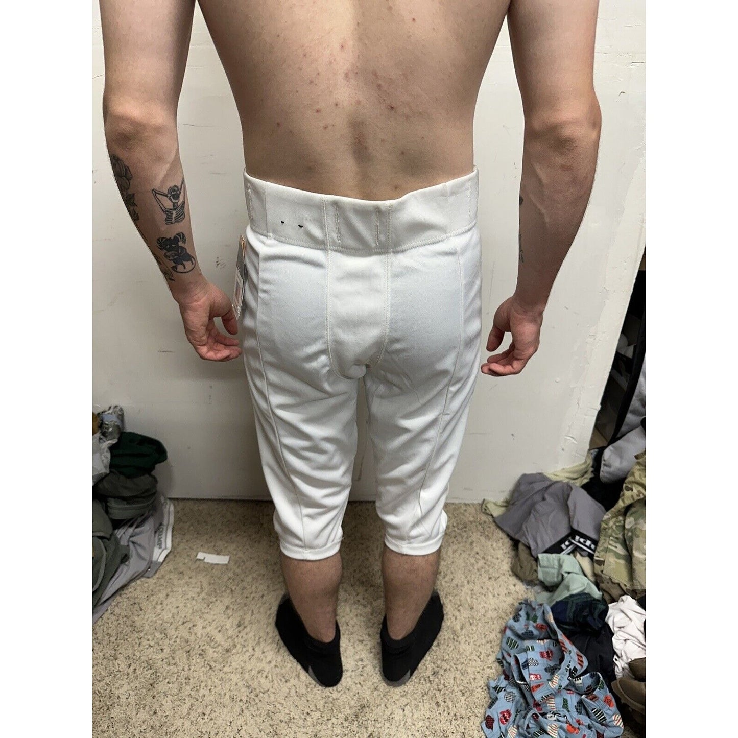 Men’s White Wilson Football Pants Large