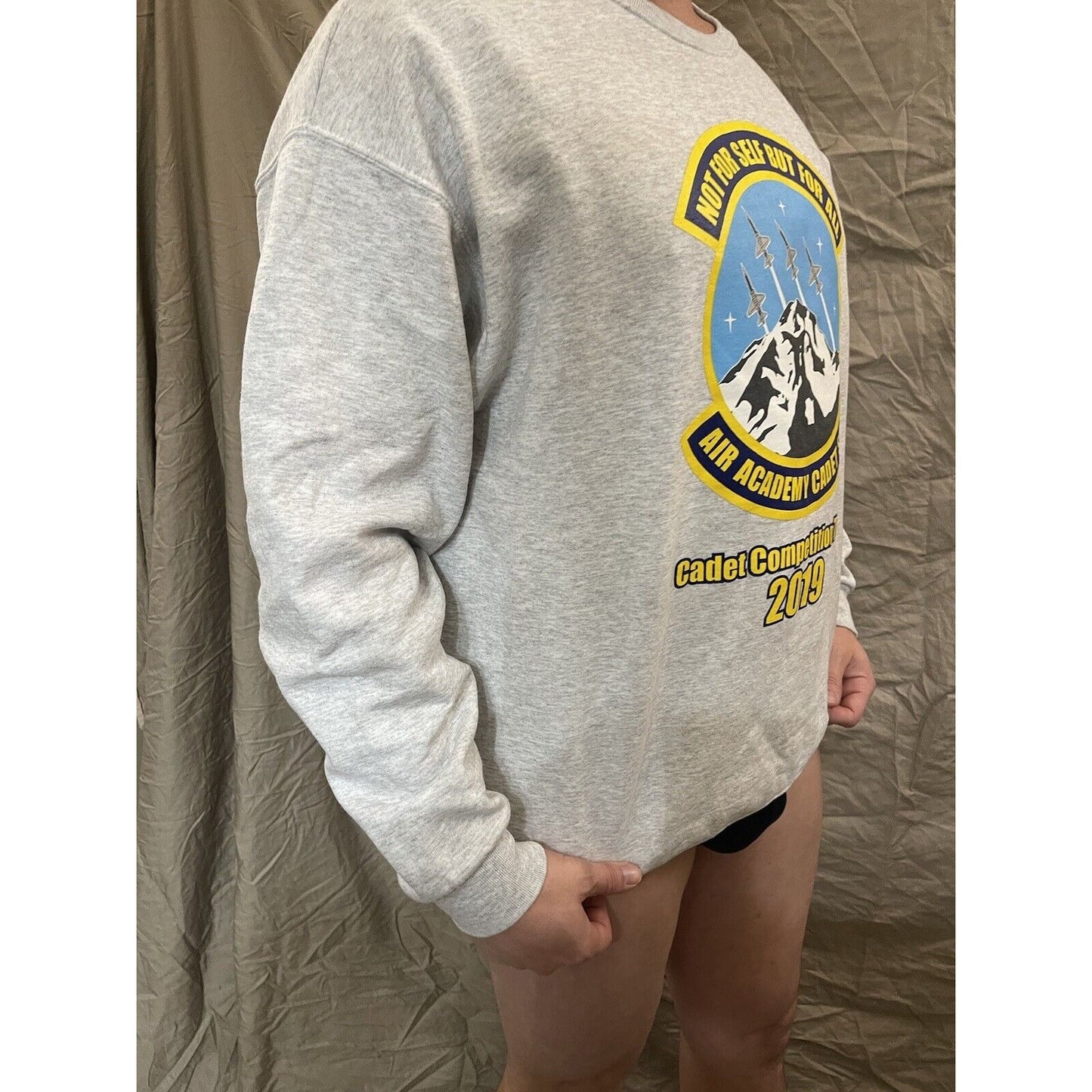 Men's Gray XL Air Academy cadet sweatshirt pullover