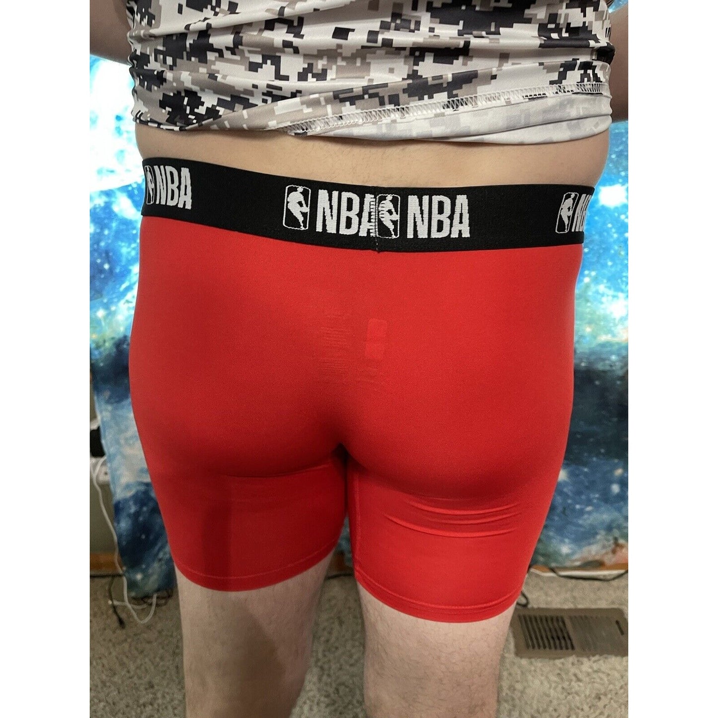 Men's NBA XL Red Compression Shorts