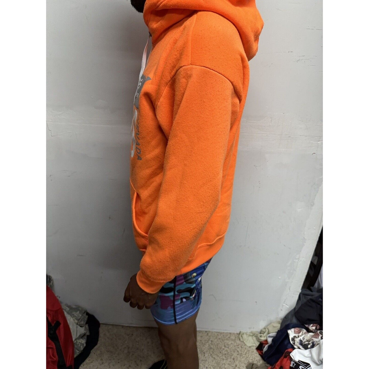 Men’s Neon Orange Wear Code Medium Las Vegas Pull Over Hoodie