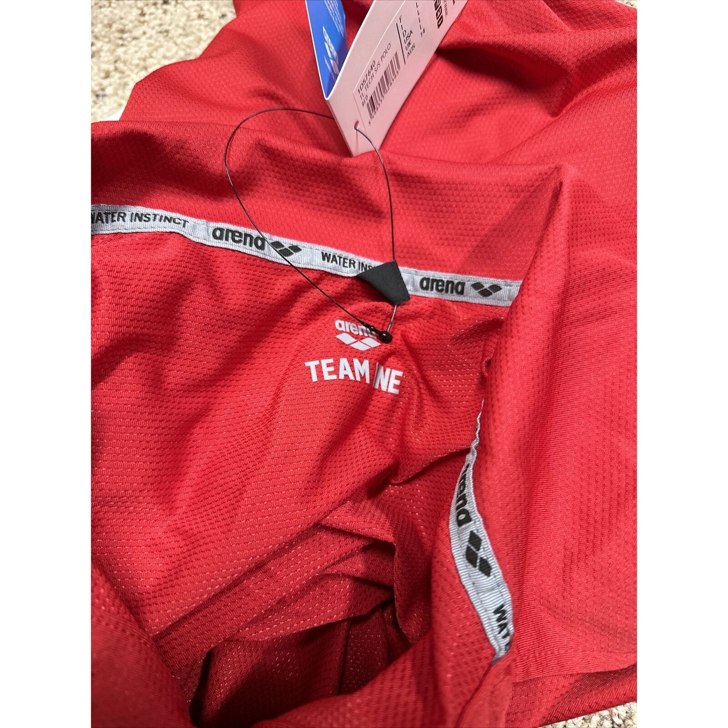 men’s red polo shirt arena usa swimming Size Large